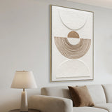 Yin & Yang Style A 80 x 120cm Framed Canvas - Natural Wall Art Cloud-Core