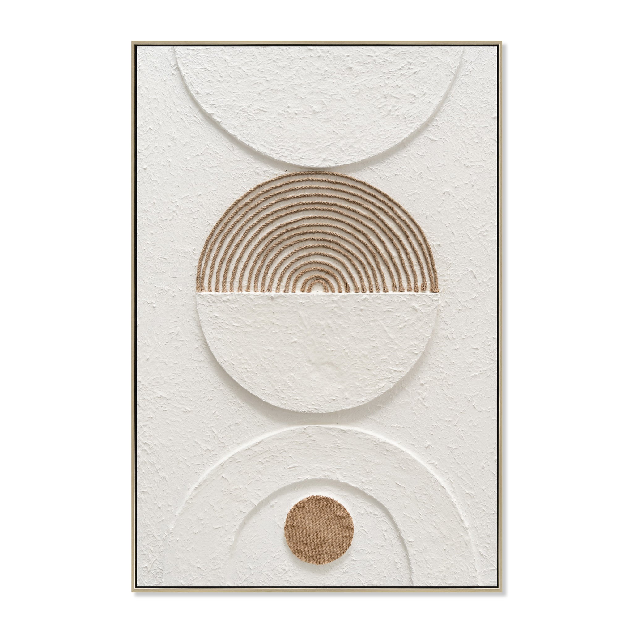 Yin & Yang Style B 80 x 120cm Framed Canvas - Natural Wall Art Cloud-Core