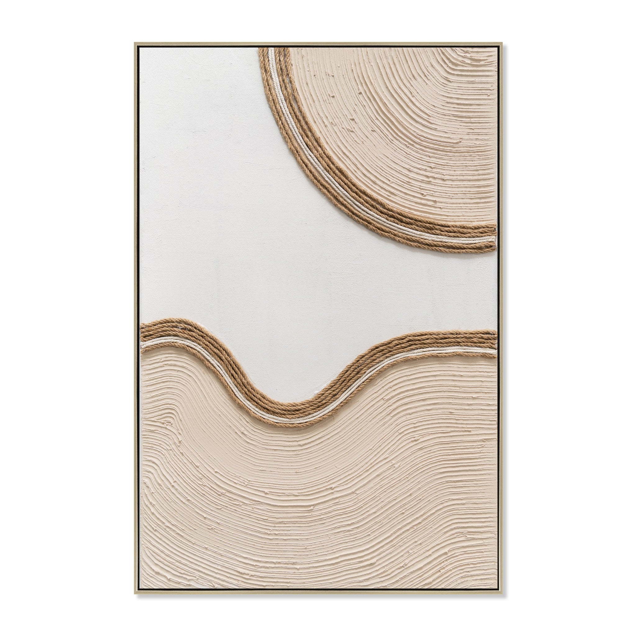 Lina Style A 60 x 90cm Framed Canvas - Natural Wall Art Cloud-Core