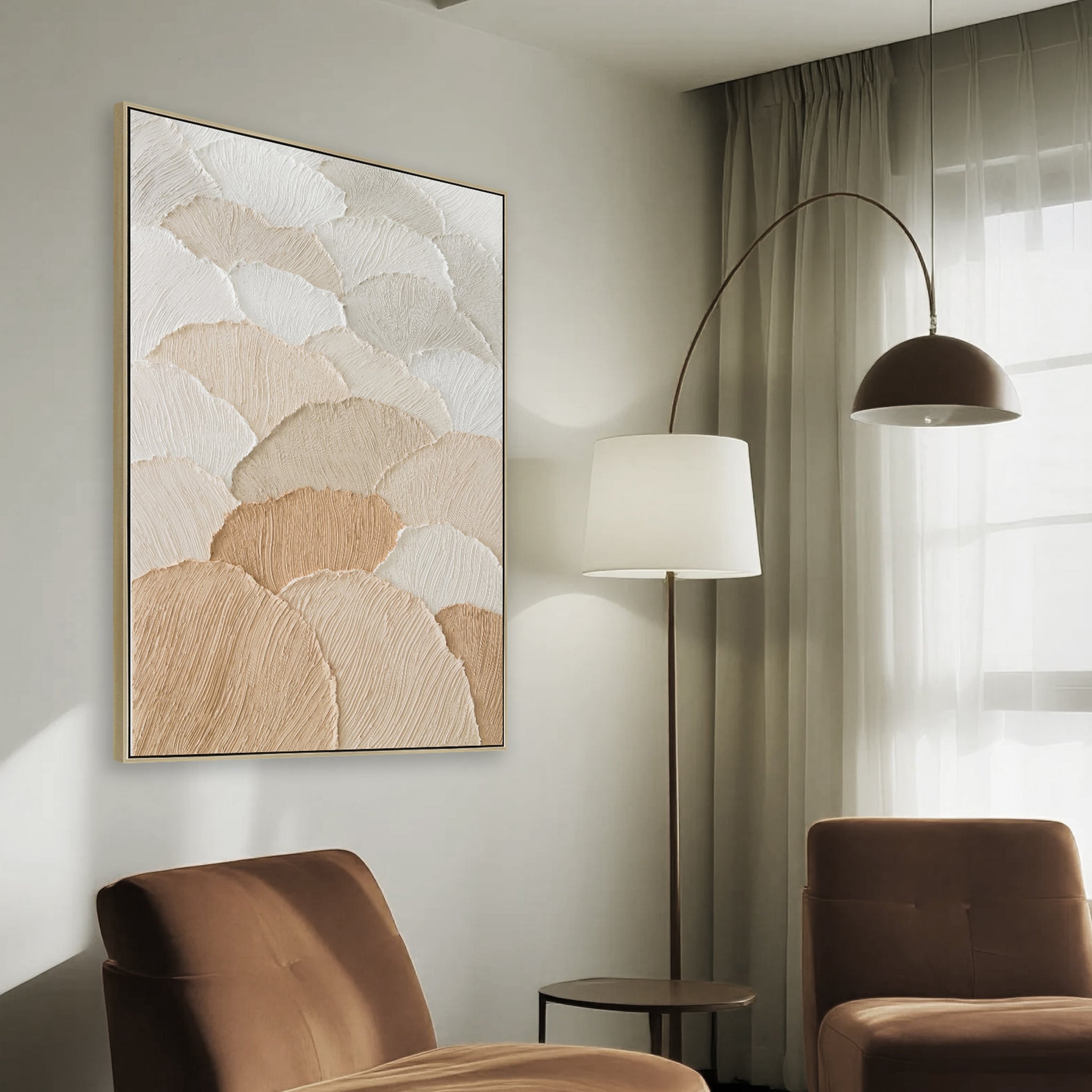 Terella 80 x 120cm Framed Canvas - Natural Wall Art Cloud-Core