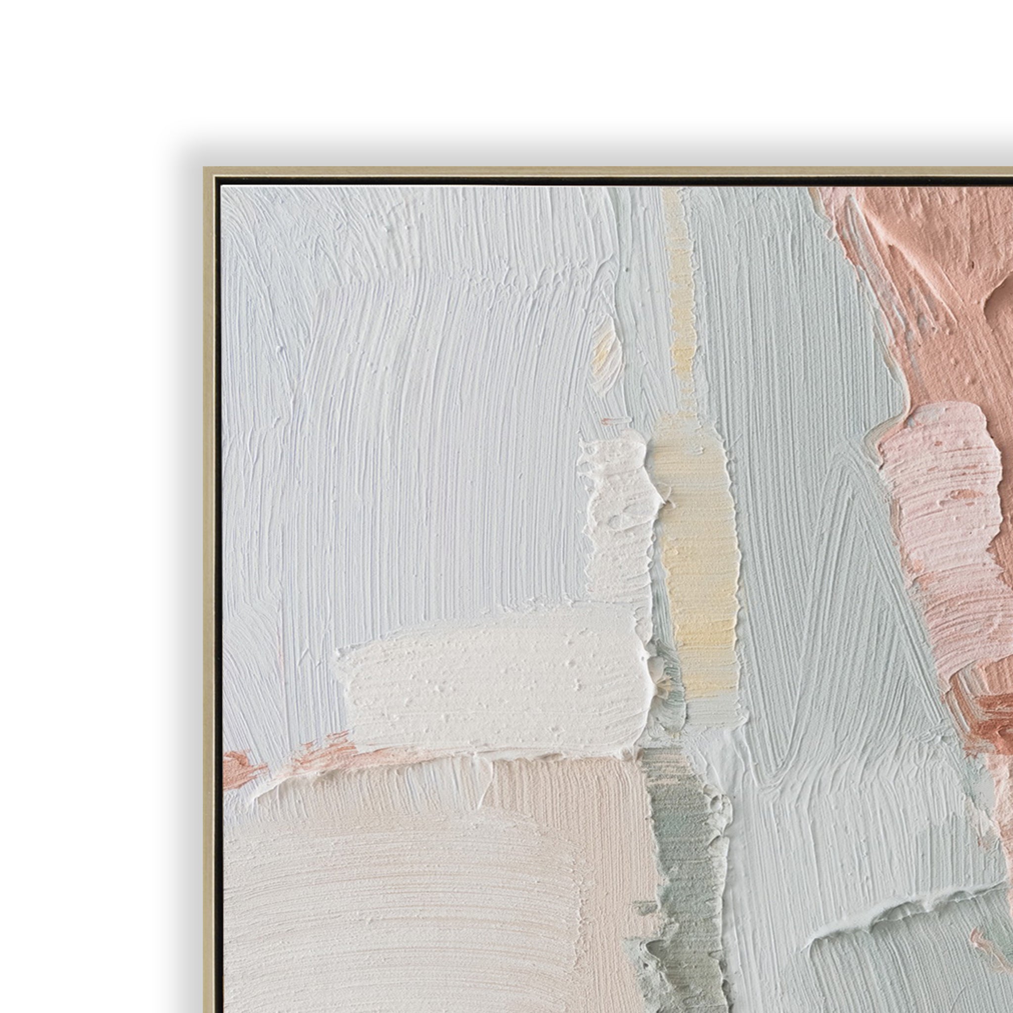 Mirae 100 x 100cm Framed Canvas - Natural Wall Art Cloud-Core