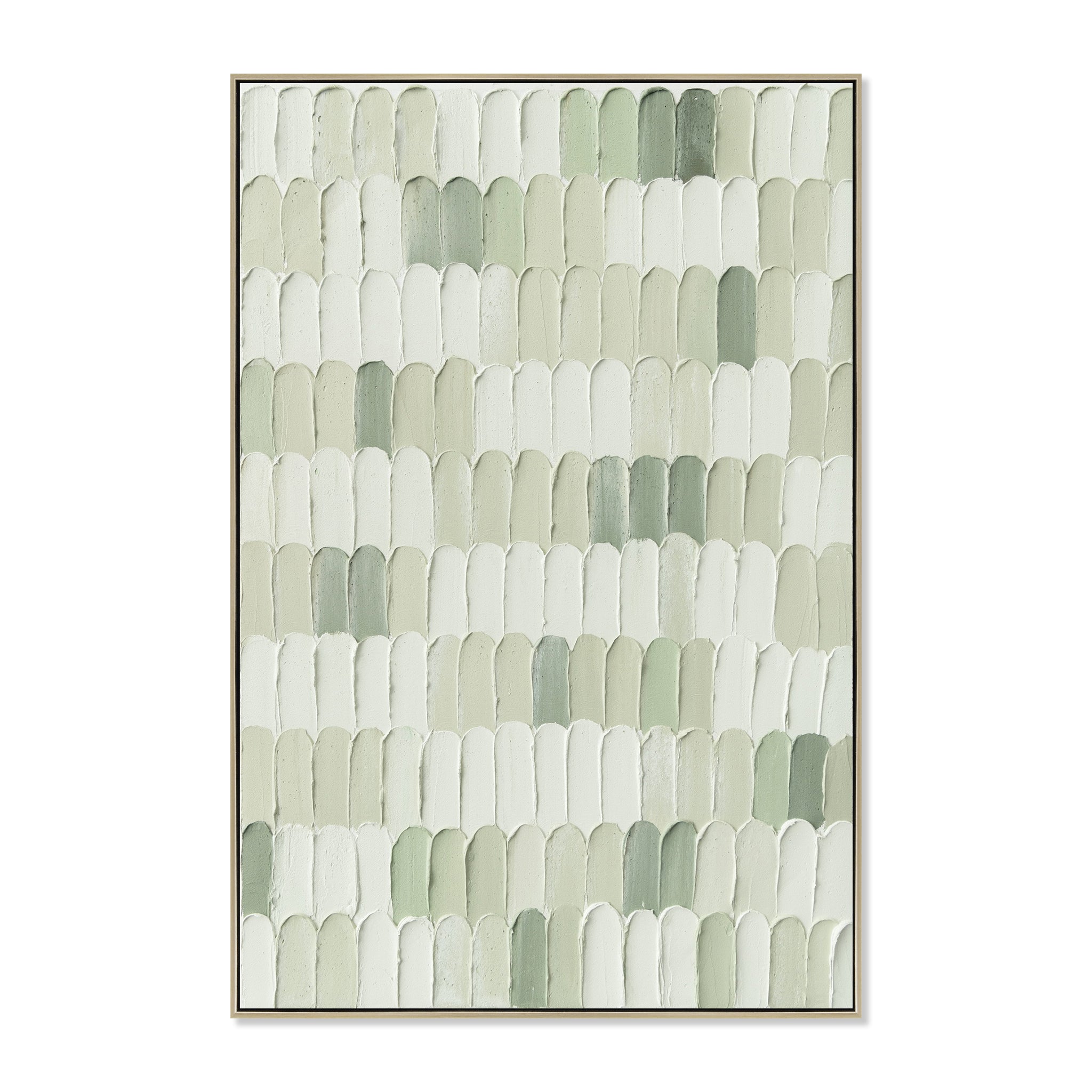 Veridian 60 x 90cm Framed Canvas - Natural Wall Art Cloud-Core