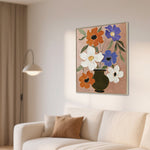 Botaniq Charm 80 x 100cm Framed Canvas - Natural Wall Art Cloud-Core