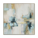 Nordic Haze 80 x 80cm Framed Canvas - Natural Wall Art Cloud-Core