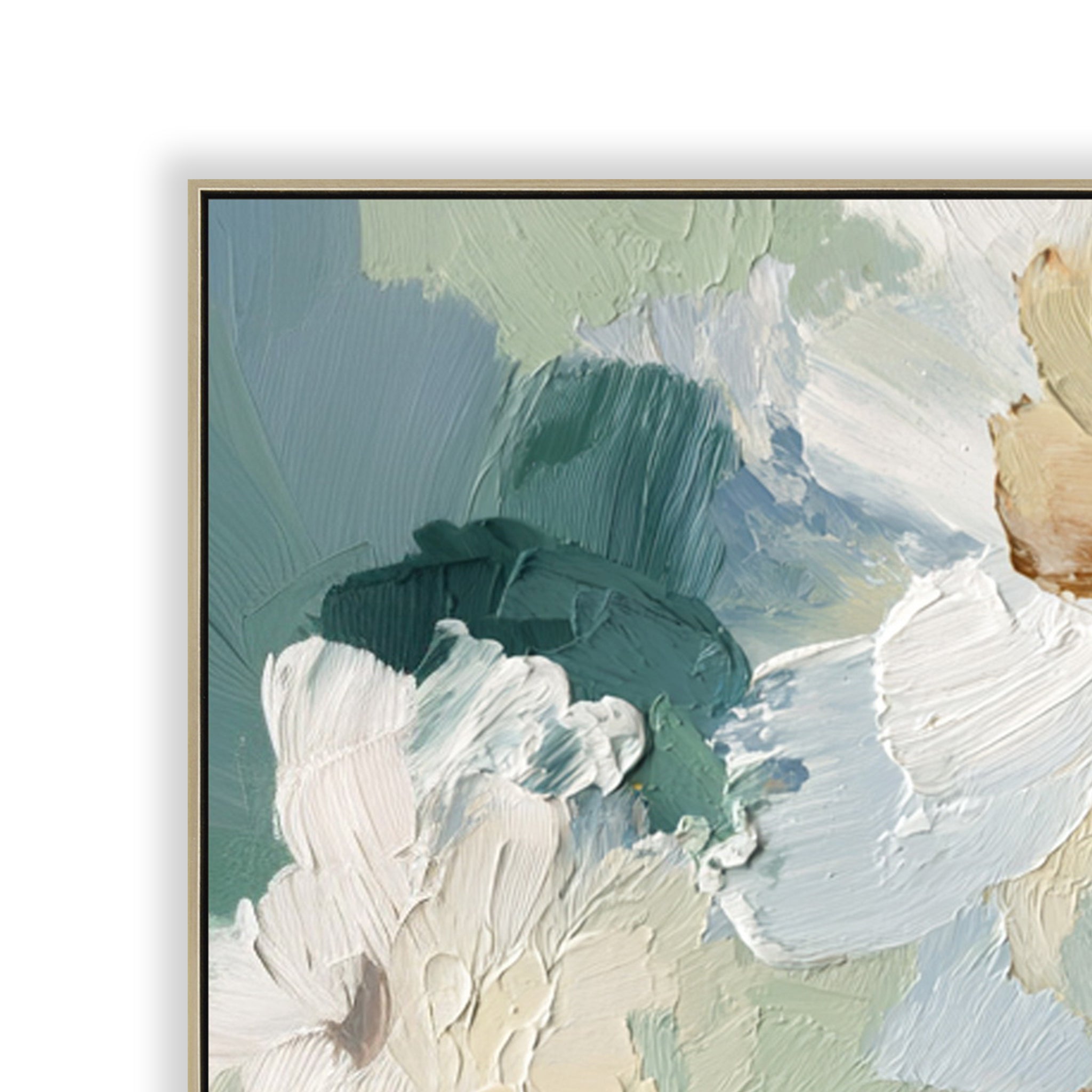 Florence Mist 100 x 100cm Framed Canvas - Natural Wall Art Cloud-Core