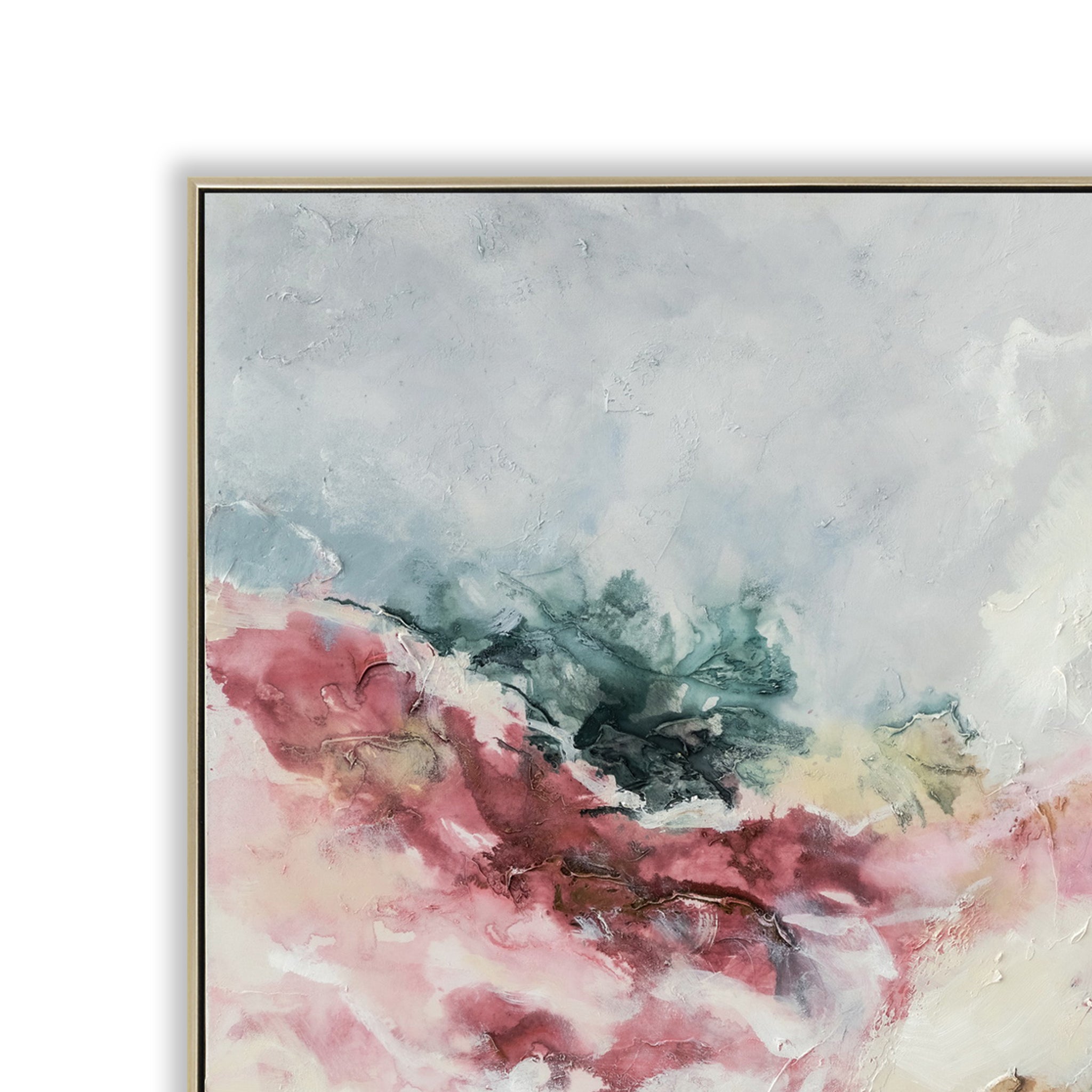 Aurora Rosa 120 x 80cm Framed Canvas - Natural Wall Art Cloud-Core