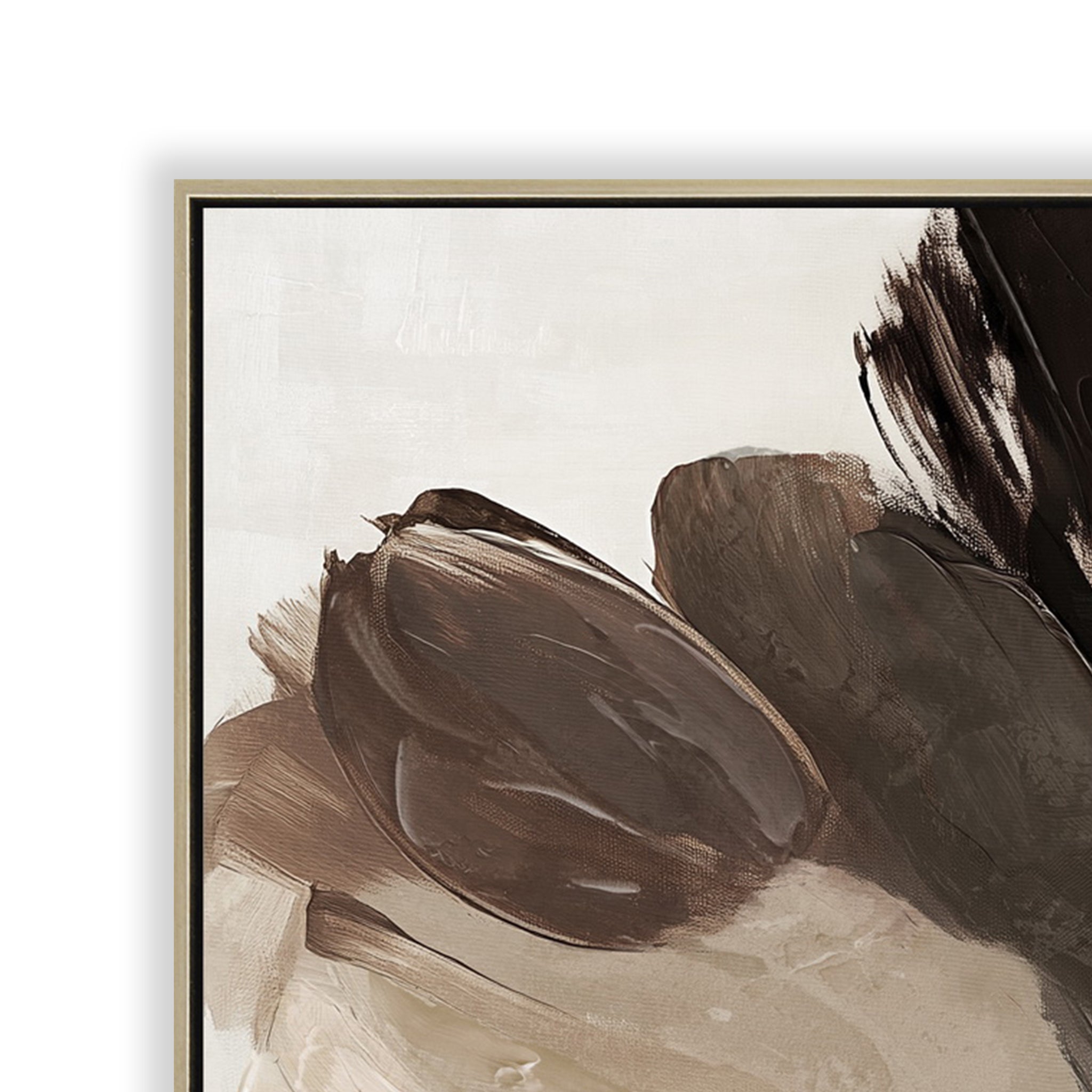 Ecru Horizon 80 x 120cm Framed Canvas - Natural Wall Art Cloud-Core