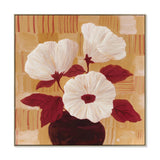 Eternal Bloom 80 x 80cm Framed Canvas - Natural Wall Art Cloud-Core