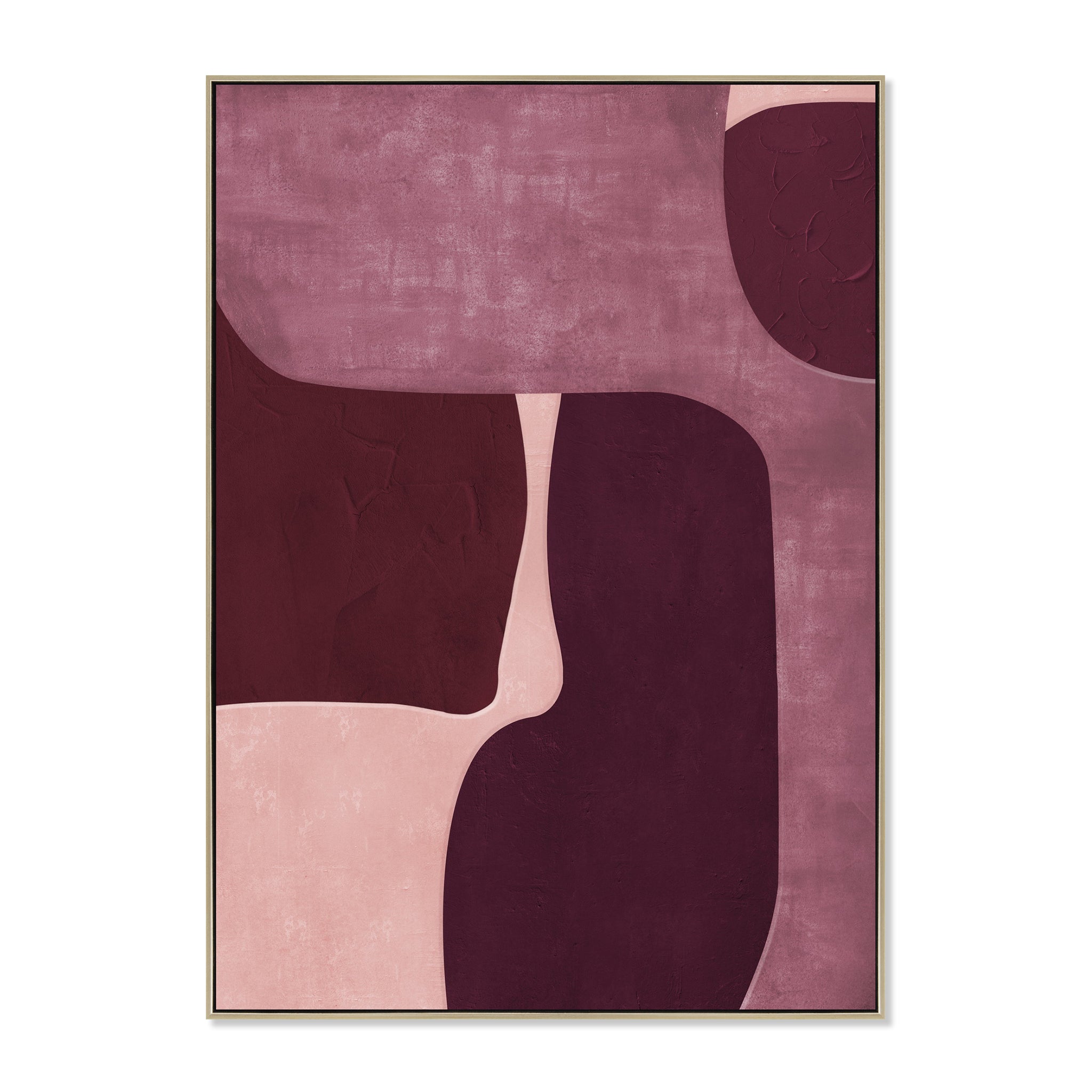 Velour Forms Style A 100 x 140cm Framed Canvas - Natural Wall Art Cloud-Core
