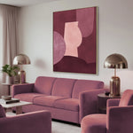 Velour Forms Style B 100 x 140cm Framed Canvas - Natural Wall Art Cloud-Core