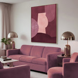 Velour Forms Style B 100 x 140cm Framed Canvas - Natural Wall Art Cloud-Core