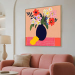 Vivid Botanica 60 x 60cm Framed Canvas - Natural Wall Art Cloud-Core