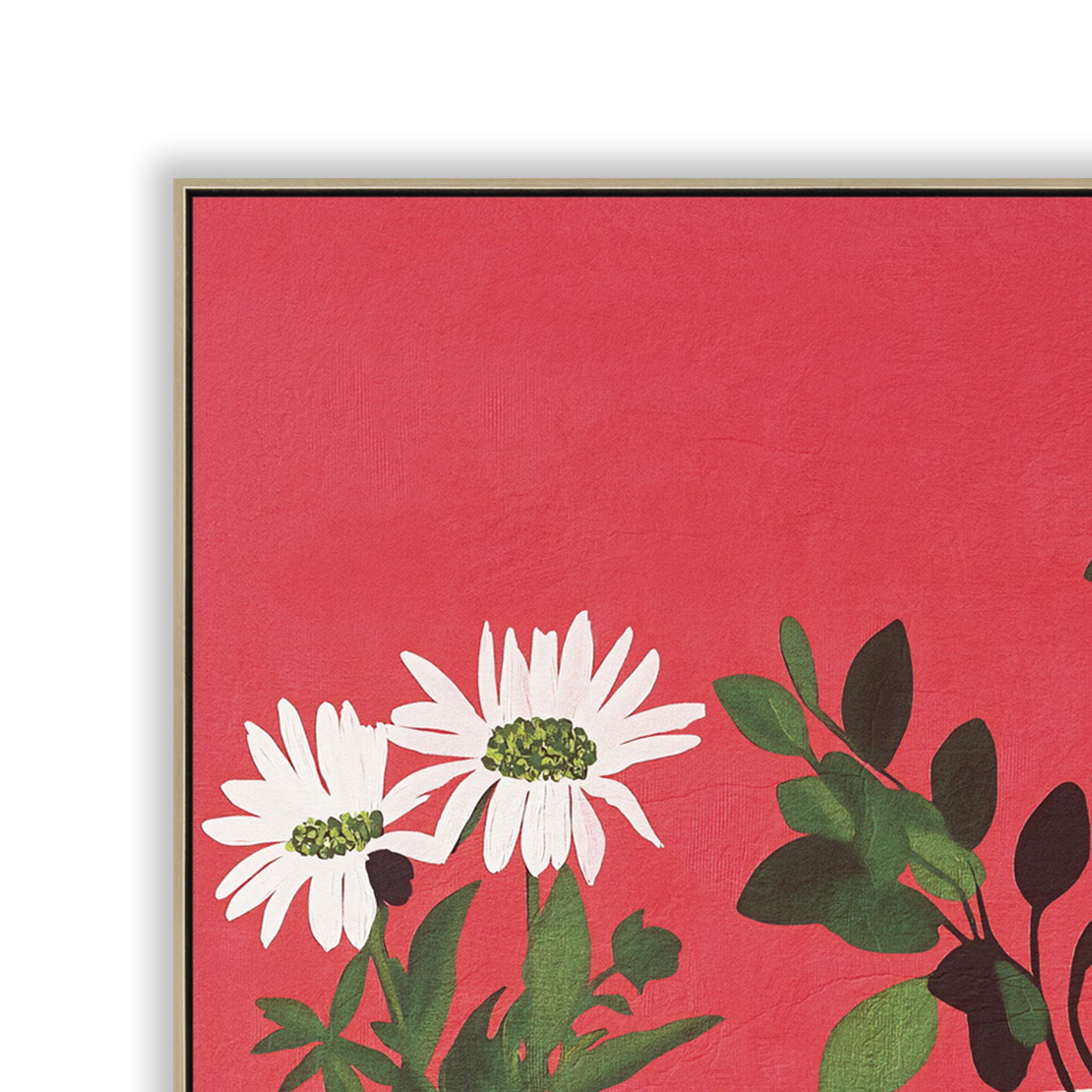 Petals & Porcelains 40 x 40cm Framed Canvas - Natural Wall Art Cloud-Core