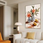 Mediterranean Grace 60 x 90cm Framed Canvas - Natural Wall Art Cloud-Core