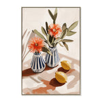 Mediterranean Grace 60 x 90cm Framed Canvas - Natural Wall Art Cloud-Core