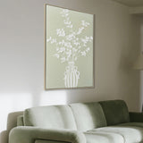 Verdant Whisper 60 x 90cm Framed Canvas - Natural Wall Art Cloud-Core