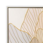 Golden Petal Reverie Style A 80 x 80cm Framed Canvas - Natural Wall Art Cloud-Core