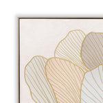 Golden Petal Reverie Style B 80 x 80cm Framed Canvas - Natural Wall Art Cloud-Core
