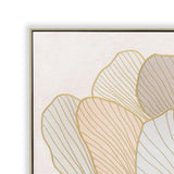 Golden Petal Reverie Style B 80 x 80cm Framed Canvas - Natural Wall Art Cloud-Core