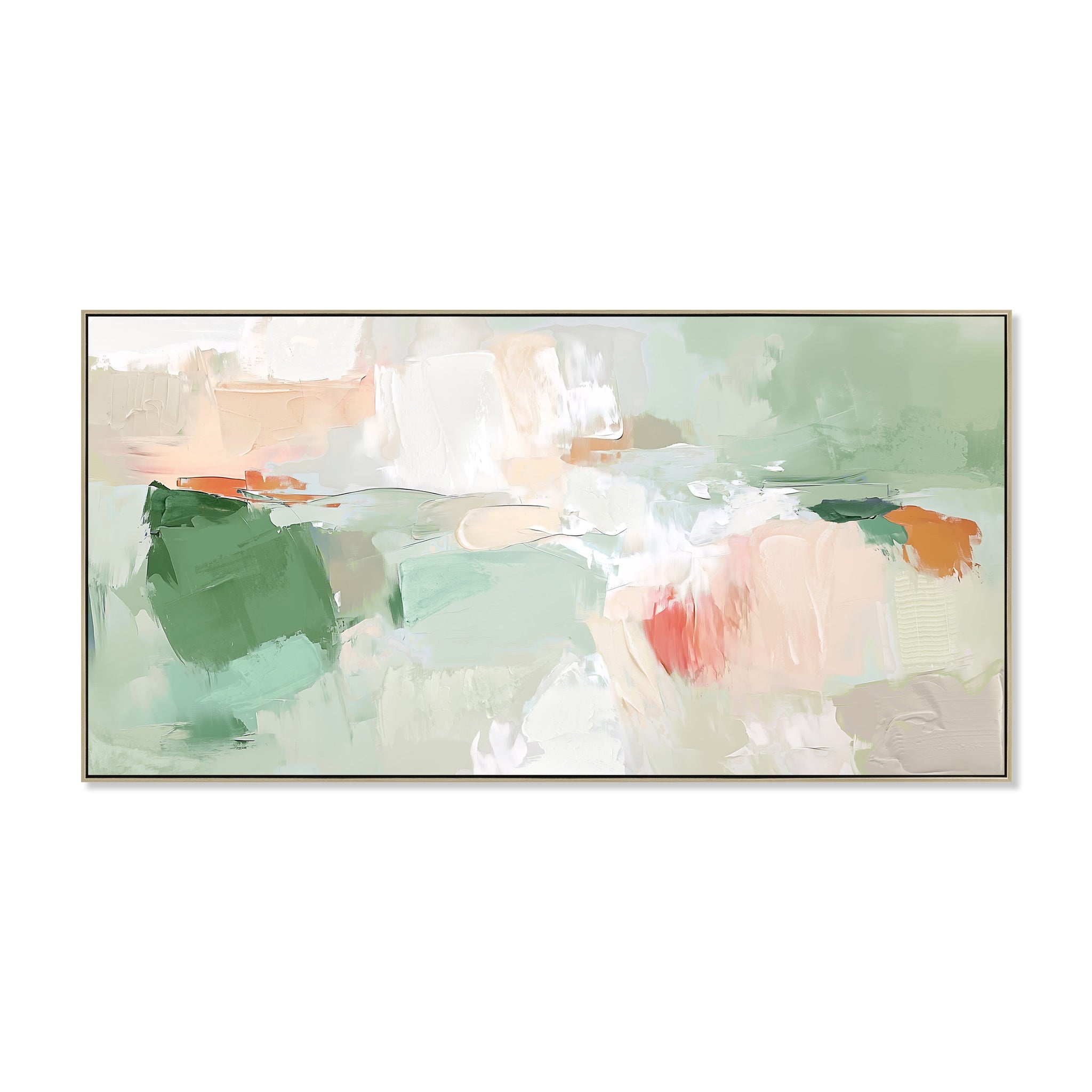 Coral Canopy 140 x 70cm Framed Canvas - Natural Wall Art Cloud-Core