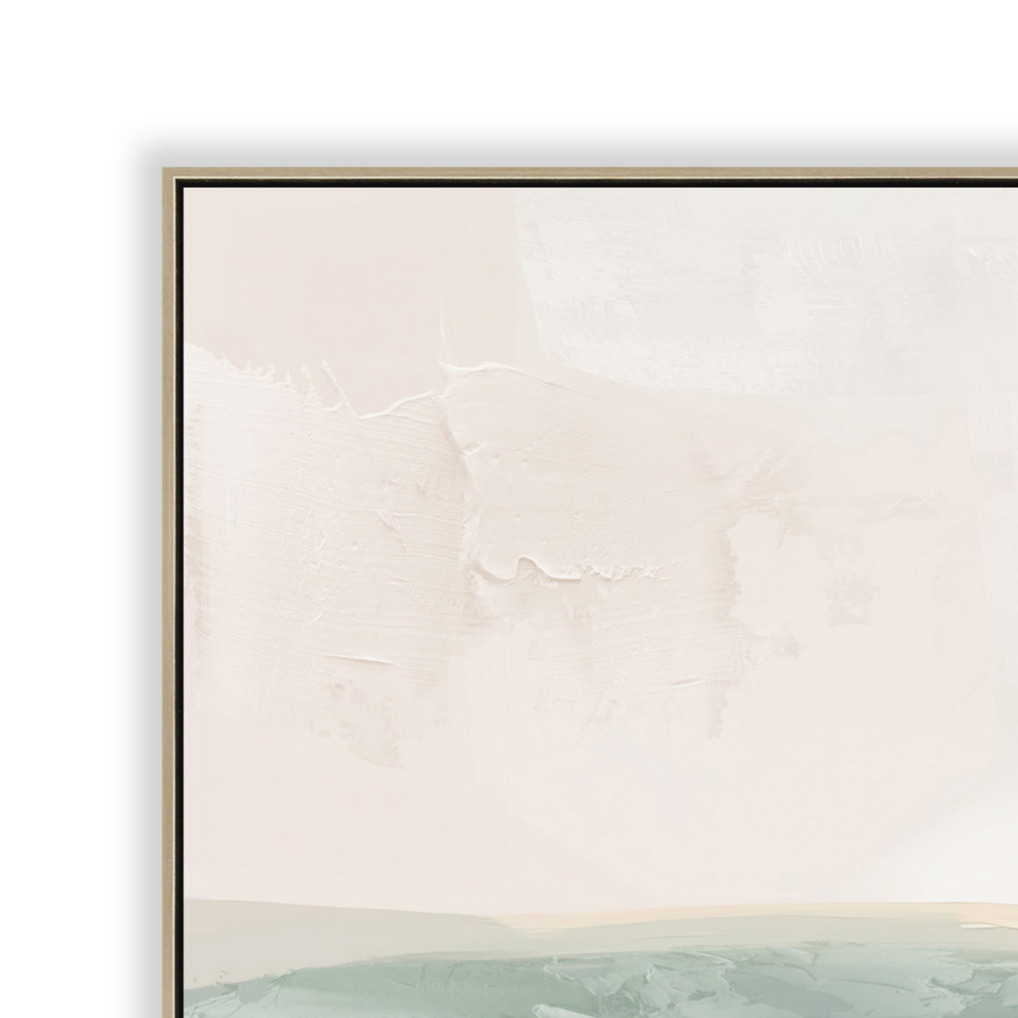 Seagrass Calm 80 x 80cm Framed Canvas - Natural Wall Art Cloud-Core