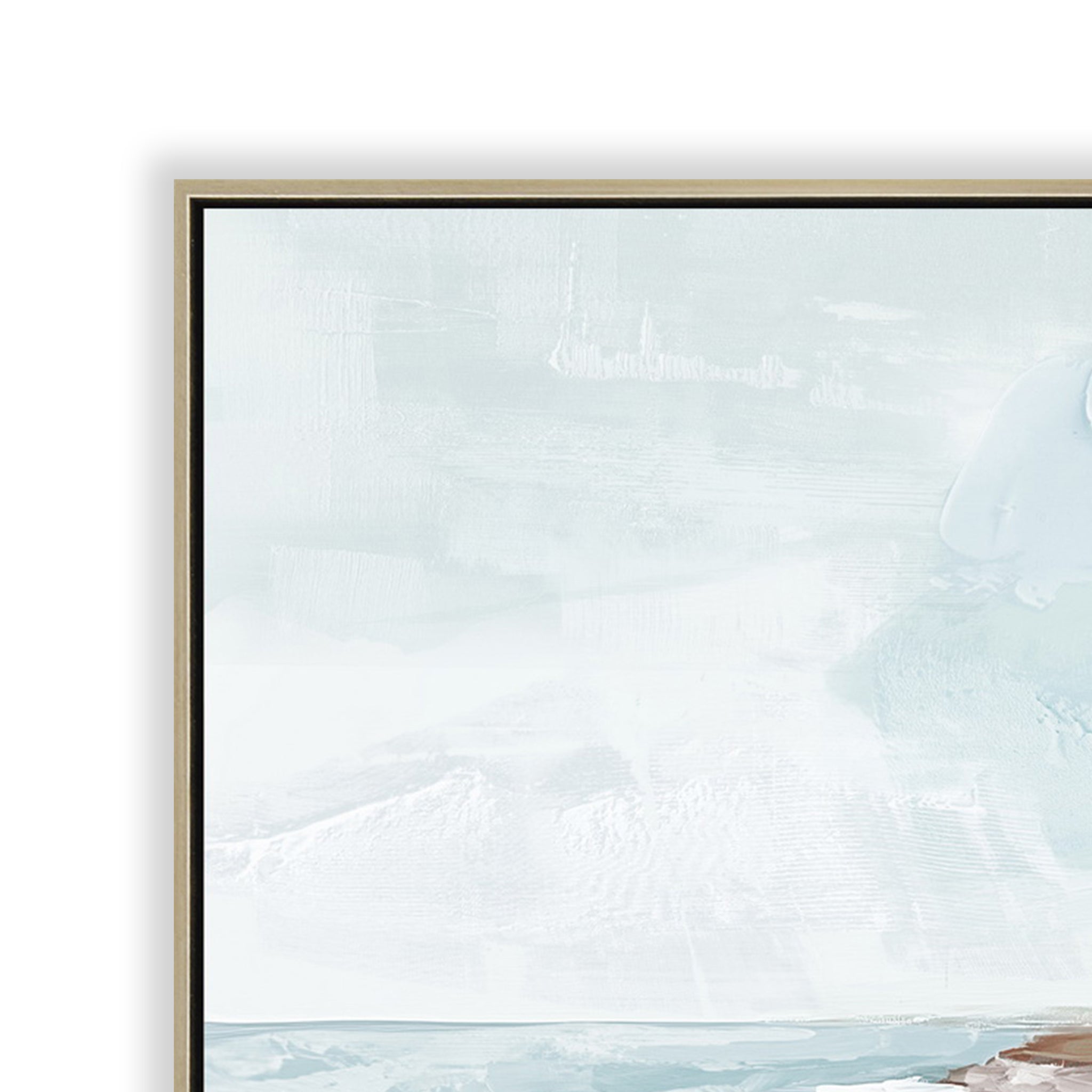 Ocean's Embrace 80 x 120cm Framed Canvas - Natural Wall Art Cloud-Core