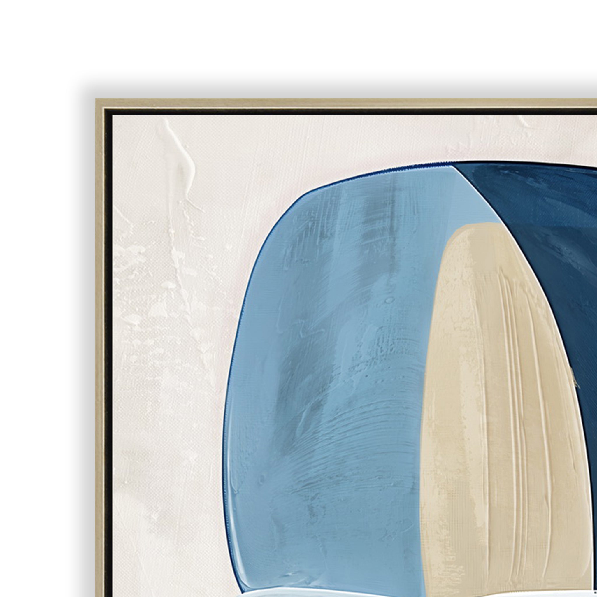 Azurine Block 80 x 120cm Framed Canvas - Natural Wall Art Cloud-Core