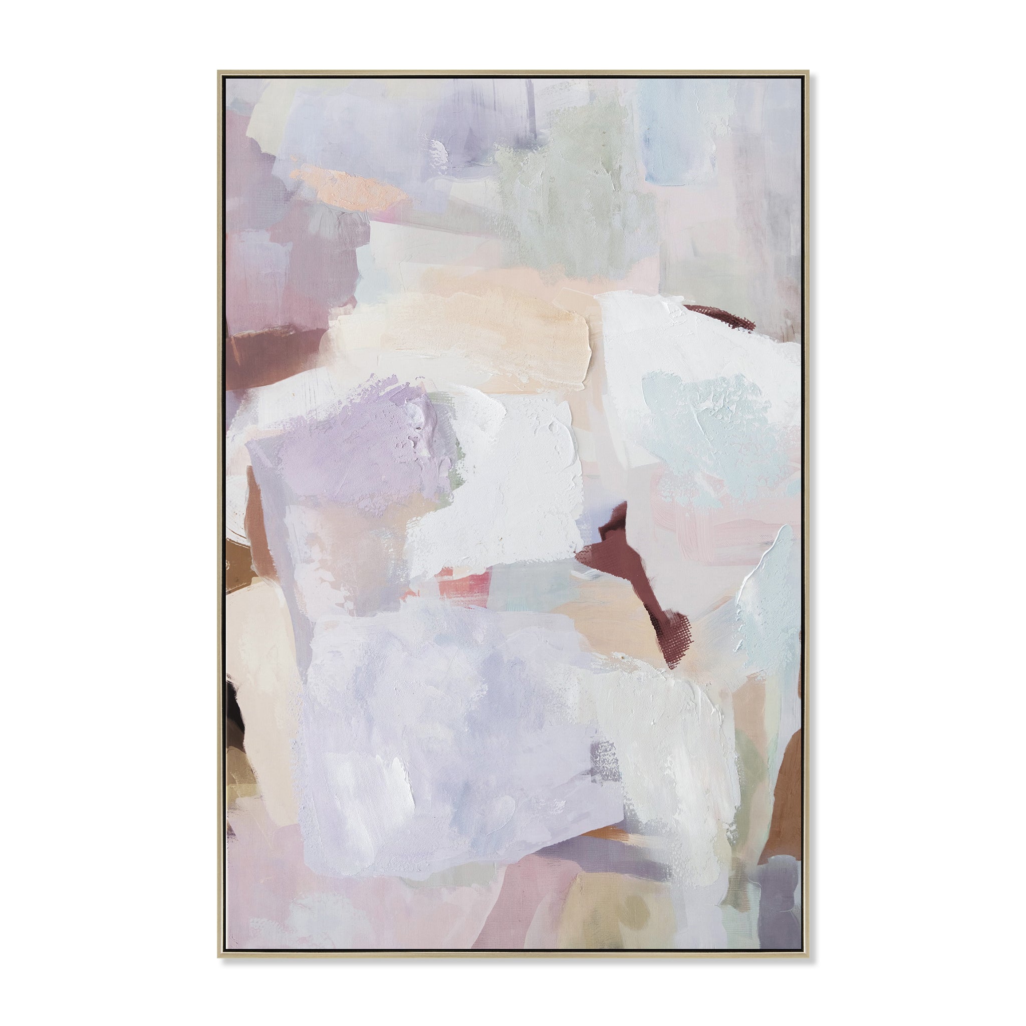 Whispered Hues 90 x 140cm Framed Canvas - Natural Wall Art Cloud-Core