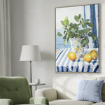 Mediterranean Citrus Bloom 60 x 90cm Framed Canvas - Natural Wall Art Cloud-Core