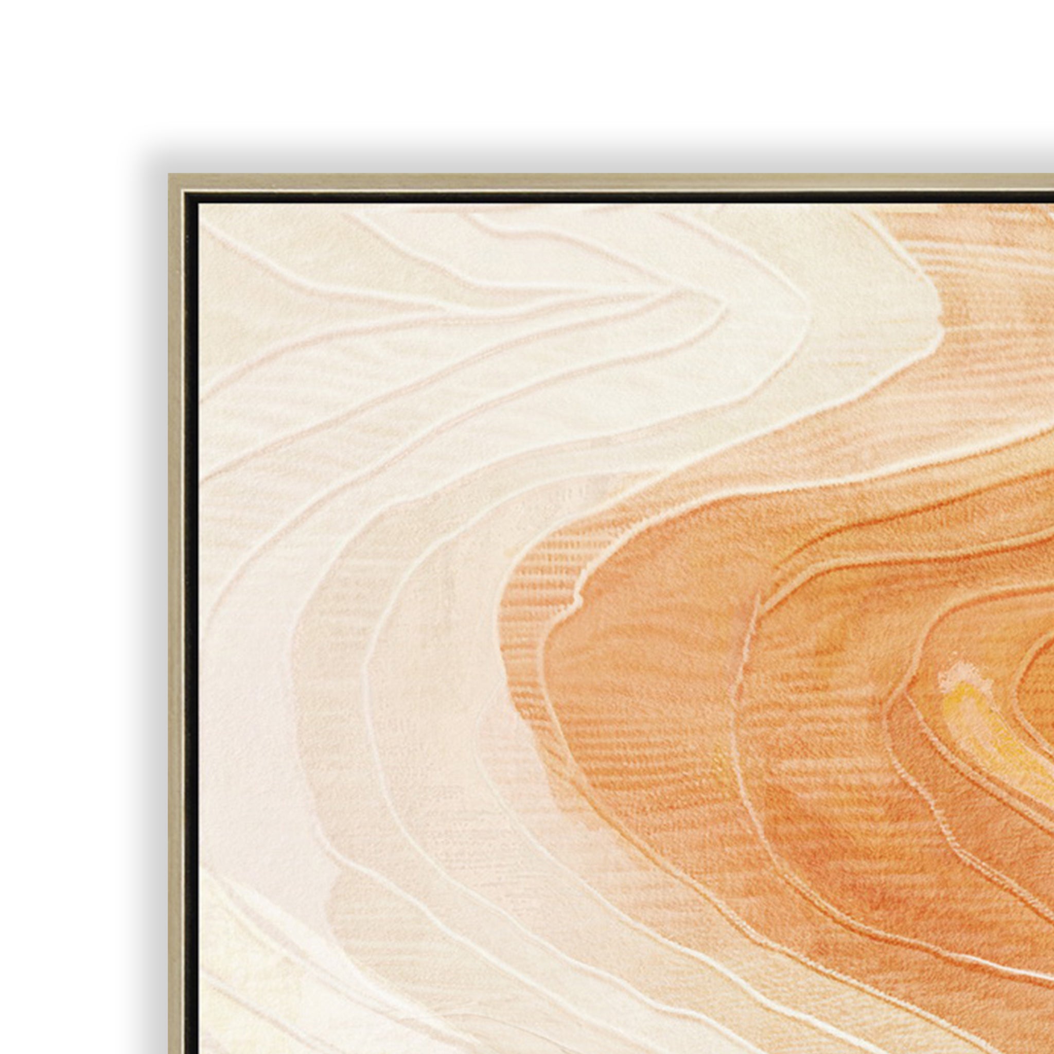 Cinnabar Waves 100 x 150cm Framed Canvas - Natural Wall Art Cloud-Core