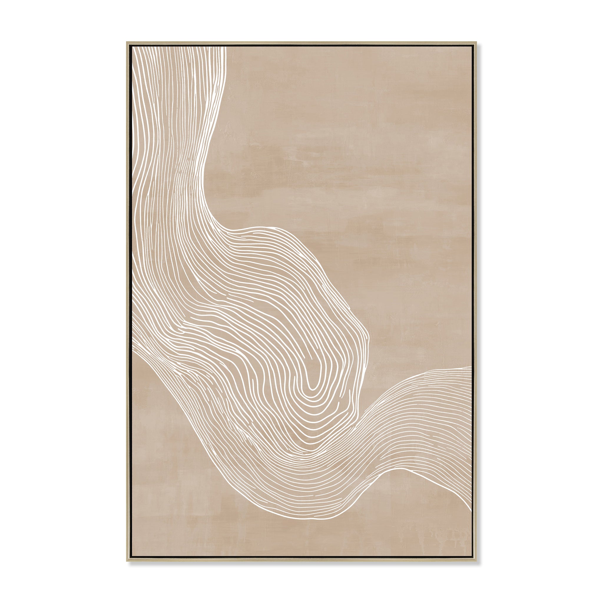 Terra Flow Style A 80 x 120cm Framed Canvas - Natural Wall Art Cloud-Core