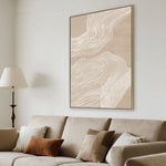 Terra Flow Style B 80 x 120cm Framed Canvas - Natural Wall Art Cloud-Core