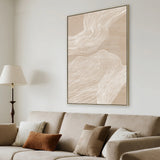 Terra Flow Style B 80 x 120cm Framed Canvas - Natural Wall Art Cloud-Core