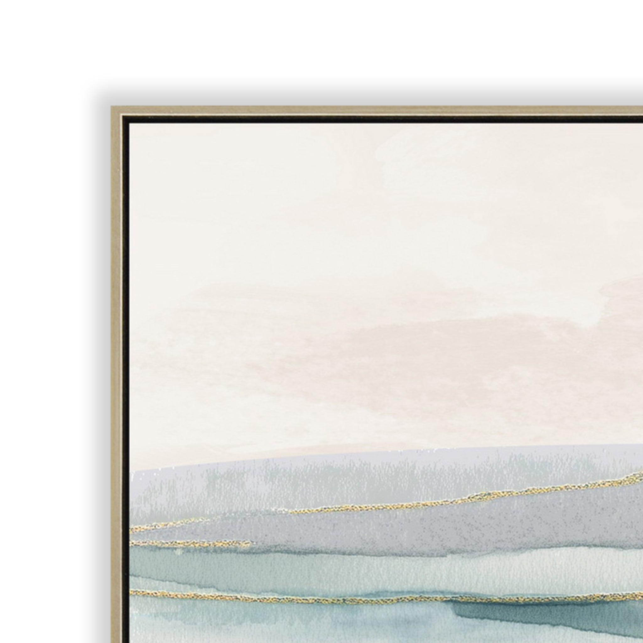 Aurora Vista 120 x 80cm Framed Canvas - Natural Wall Art Cloud-Core