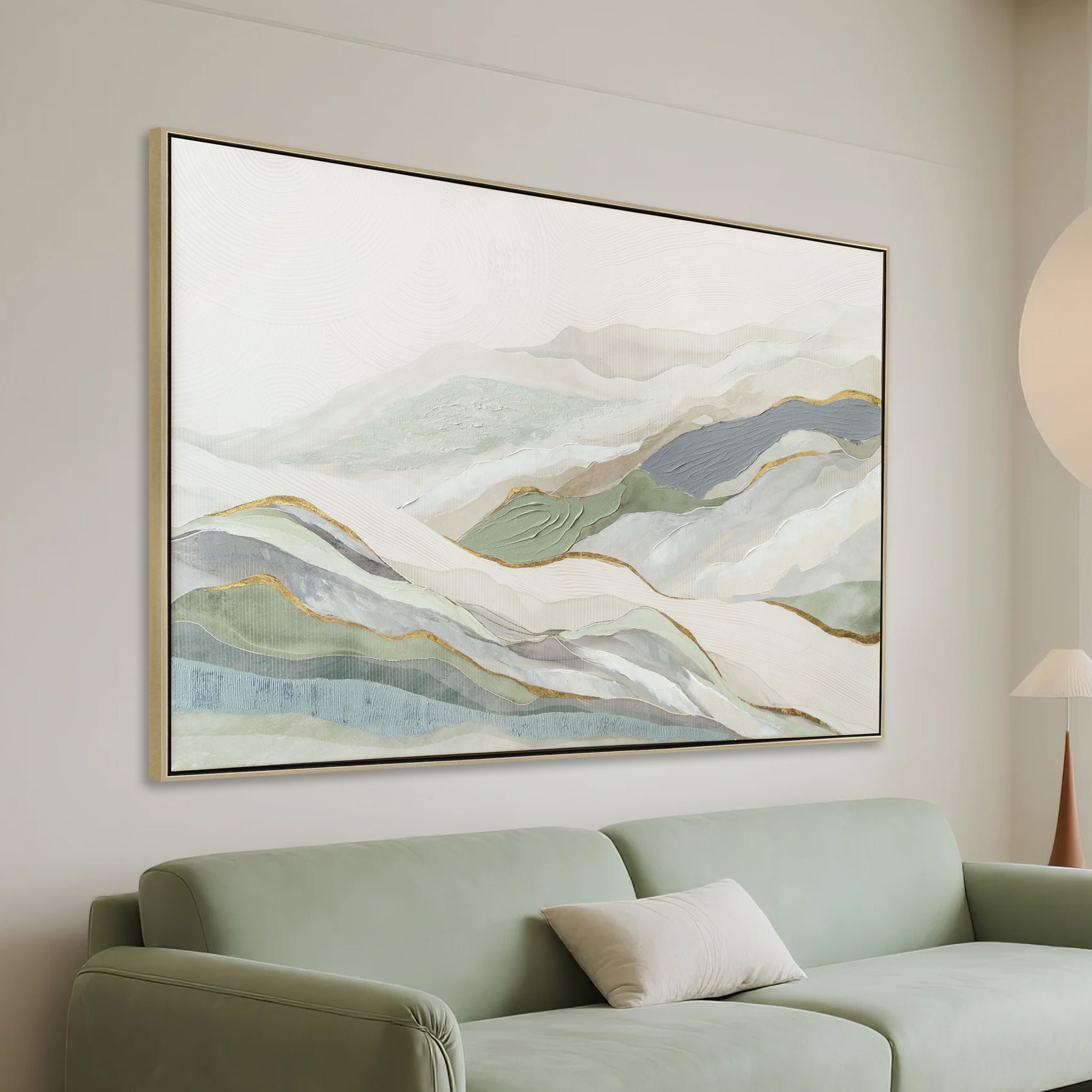 Hothams 120 x 80cm Framed Canvas - Natural Wall Art Cloud-Core