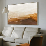 Amber Horizon 120 x 80cm Framed Canvas - Natural Wall Art Cloud-Core