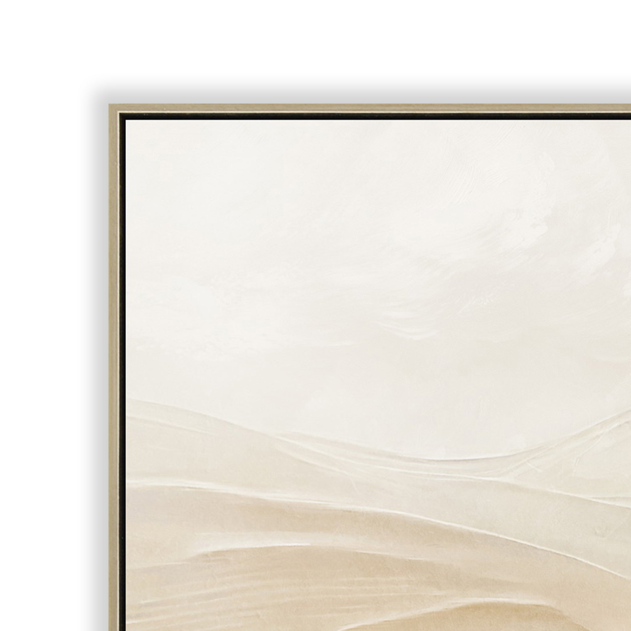 Amber Horizon 120 x 80cm Framed Canvas - Natural Wall Art Cloud-Core
