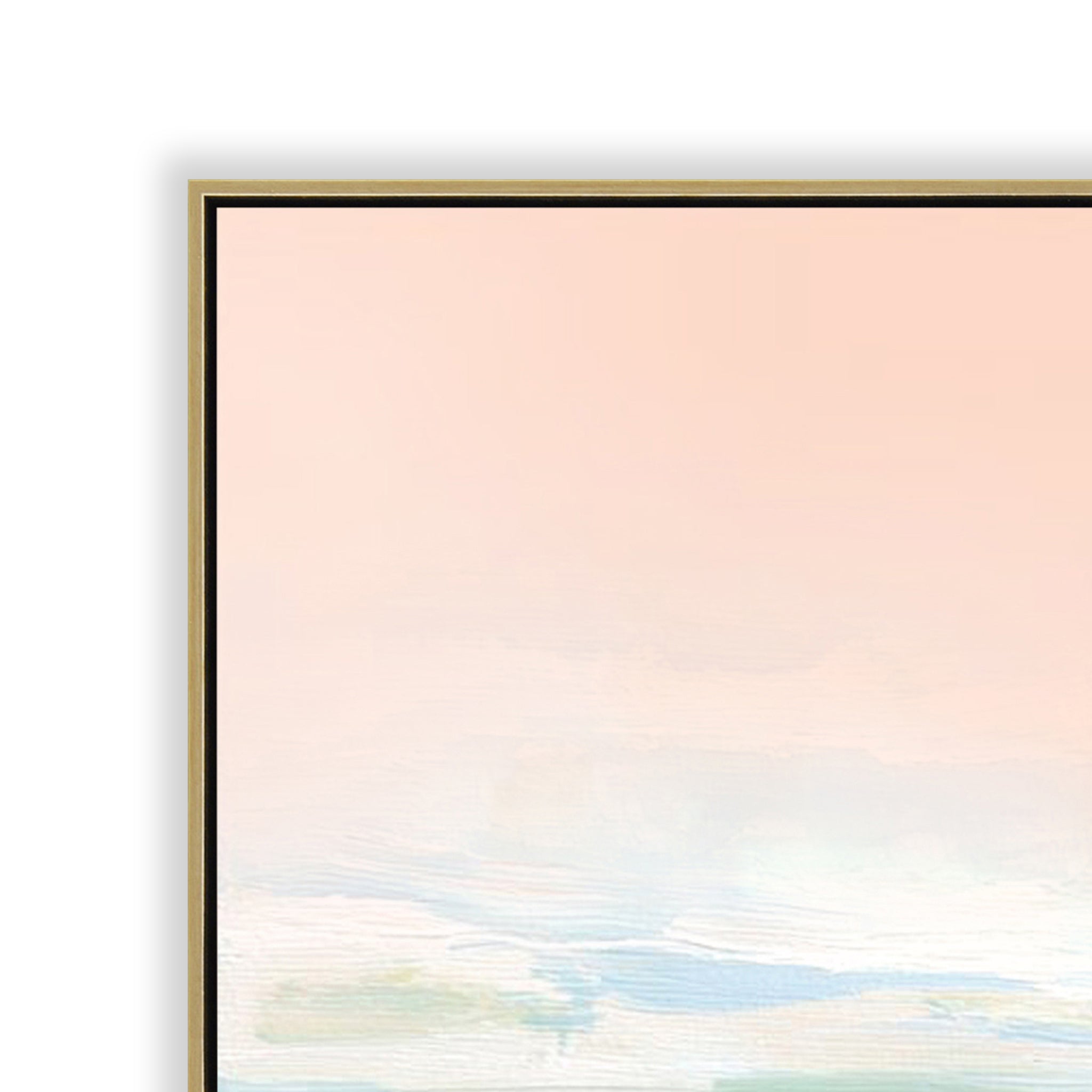 Aurora di Mare 100 x 100cm Framed Canvas - Light Natural Wall Art Cloud-Core