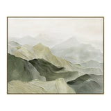 Veridian Peaks 150 x 100cm Framed Canvas - Light Natural Wall Art Cloud-Core