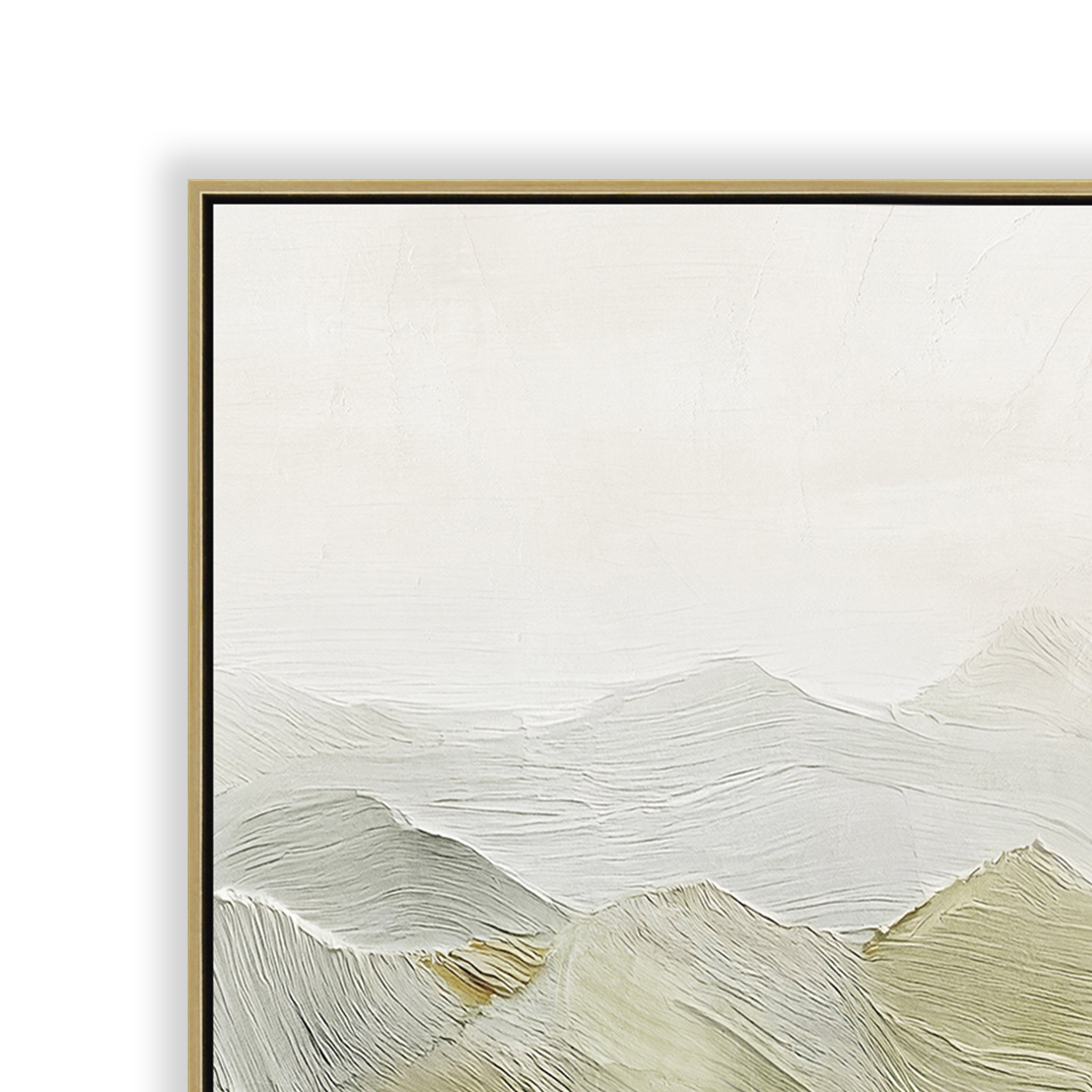 Veridian Peaks 150 x 100cm Framed Canvas - Light Natural Wall Art Cloud-Core