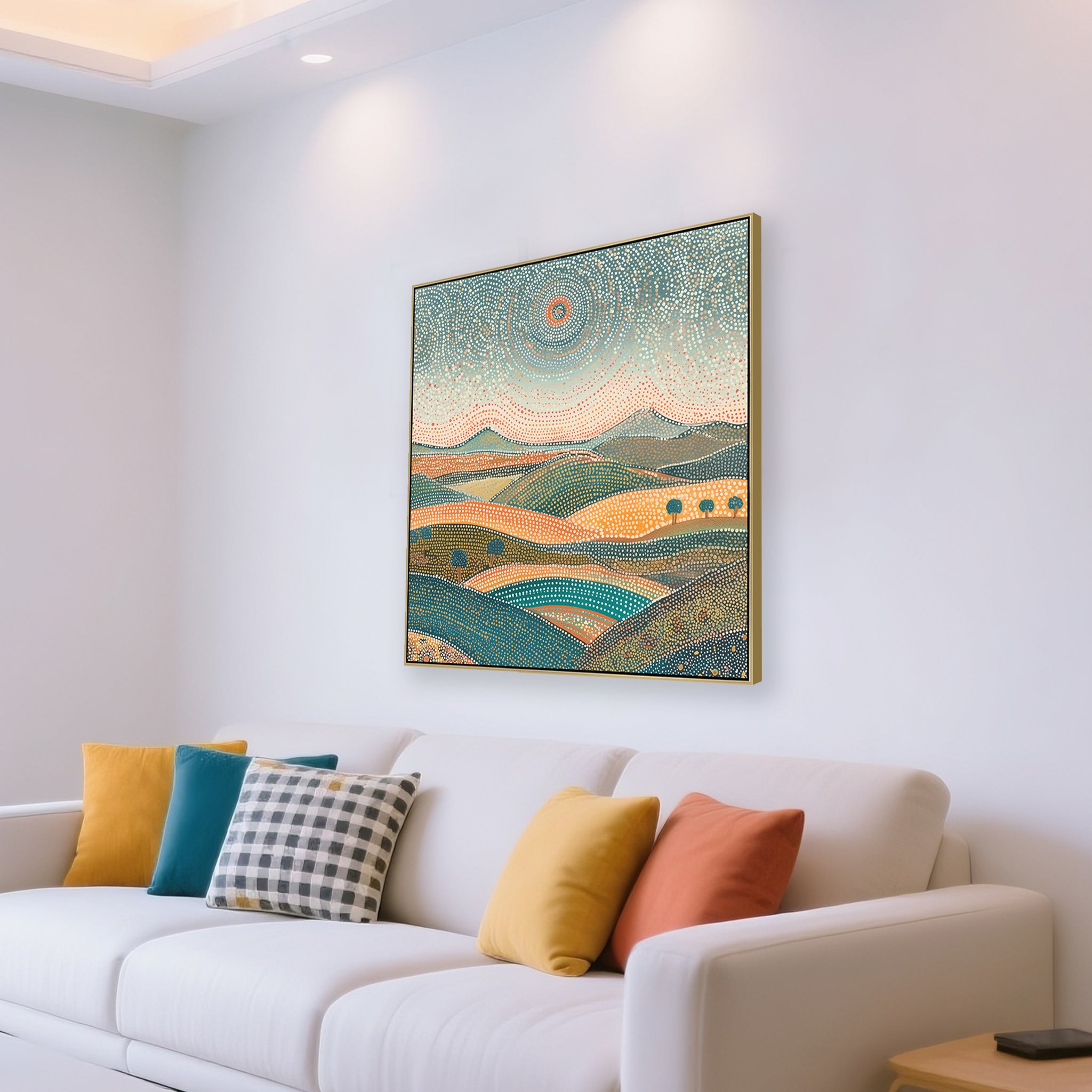 Dream Land 80 X 80cm Framed Canvas Light Natural Interior Secrets Dream Land 80 X 80cm Framed Canvas Light Natural Interior Secrets