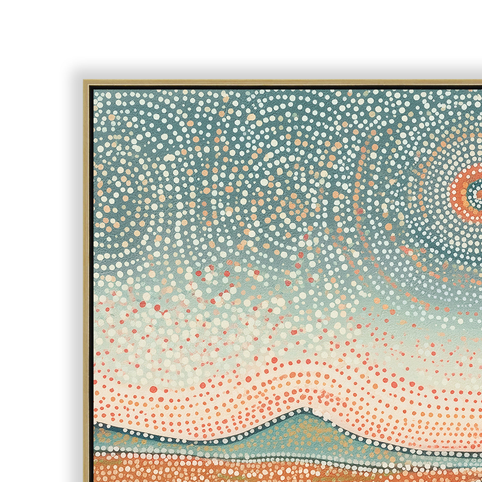 Dream Land 80 x 80cm Framed Canvas - Light Natural Wall Art Cloud-Core