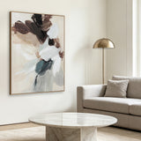 Ecru Horizon 150 x 120cm Framed Canvas - Natural