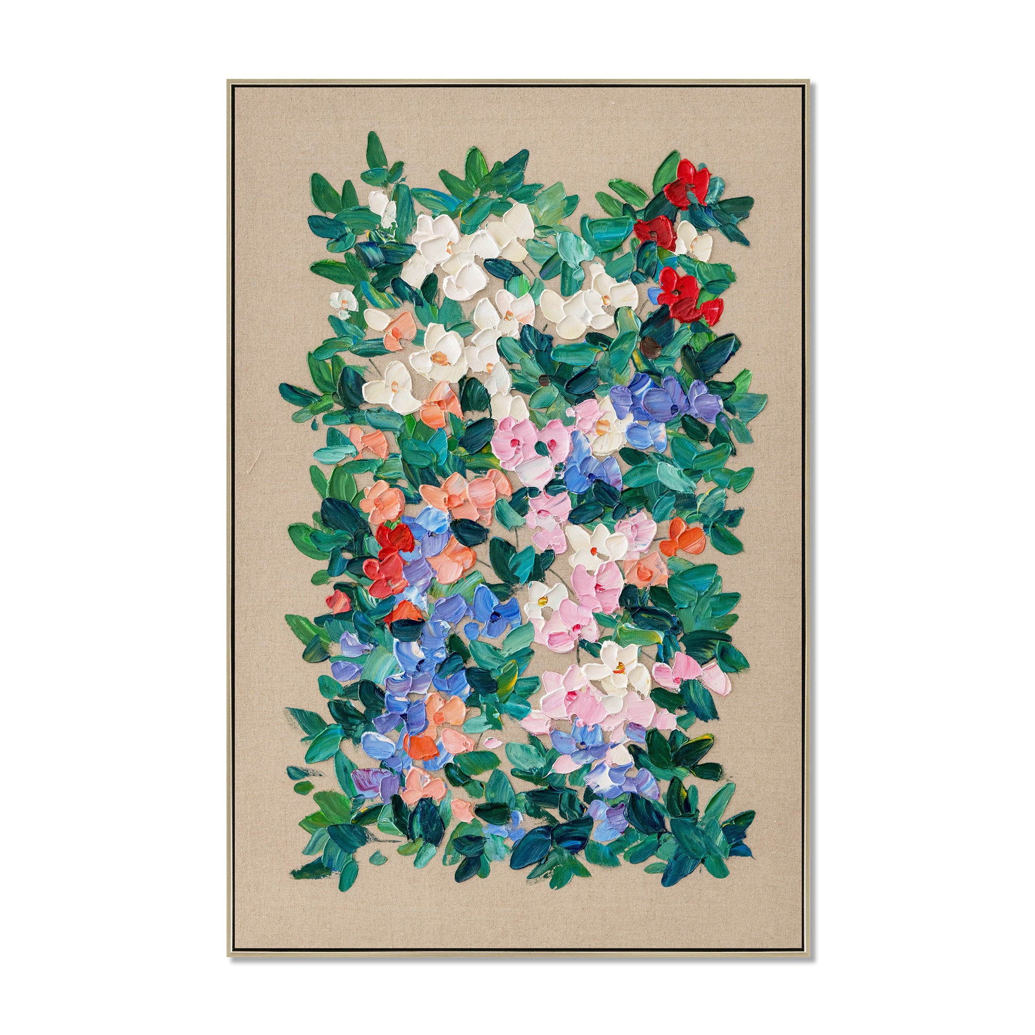 Sonoma Wildflower 80 x 120cm Framed Canvas - Natural Wall Art Cloud-Core