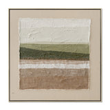 Montrose Fields 100 x 100cm Framed Canvas - Natural Wall Art Cloud-Core