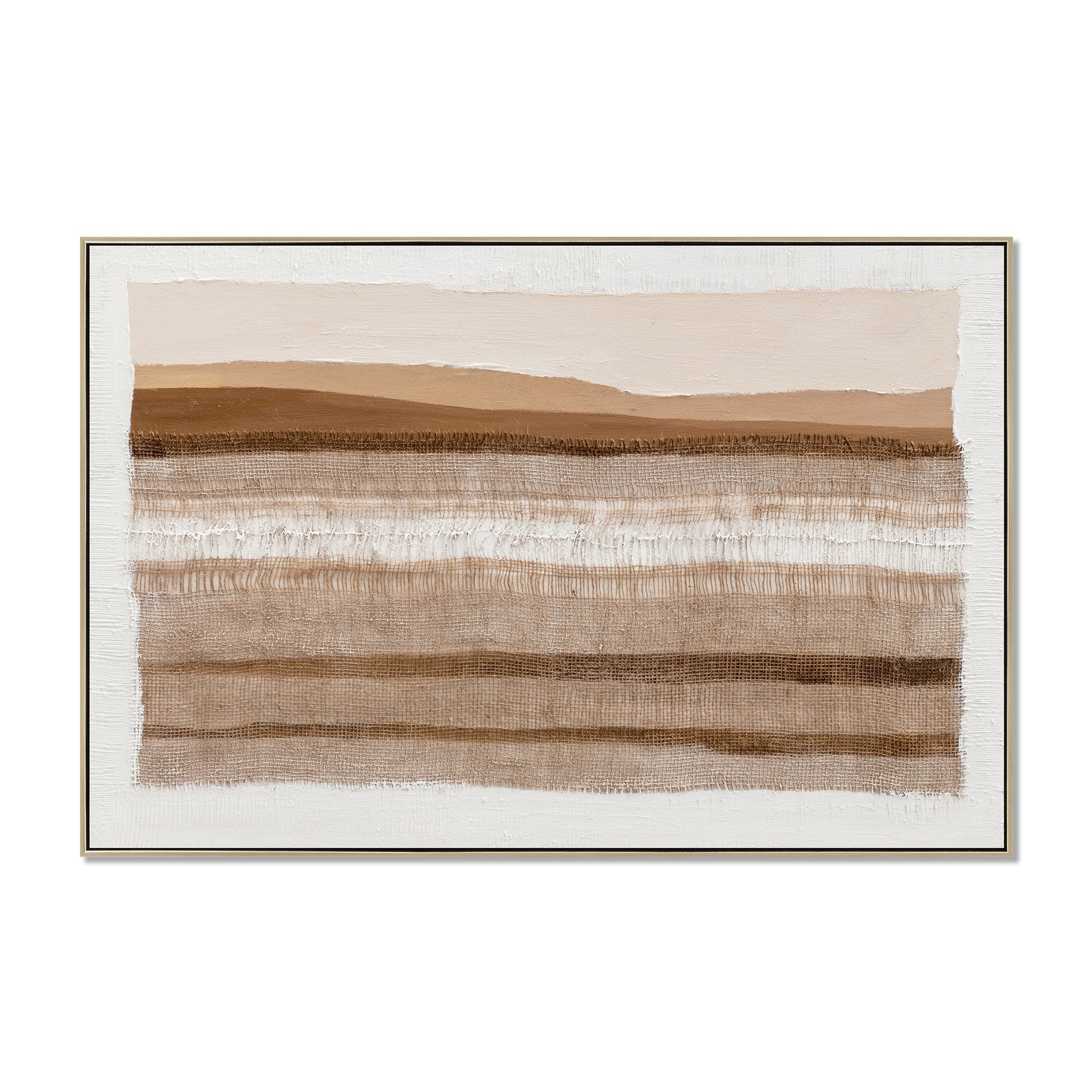Mireya Terrain 120 x 80cm Framed Canvas - Natural Wall Art Cloud-Core