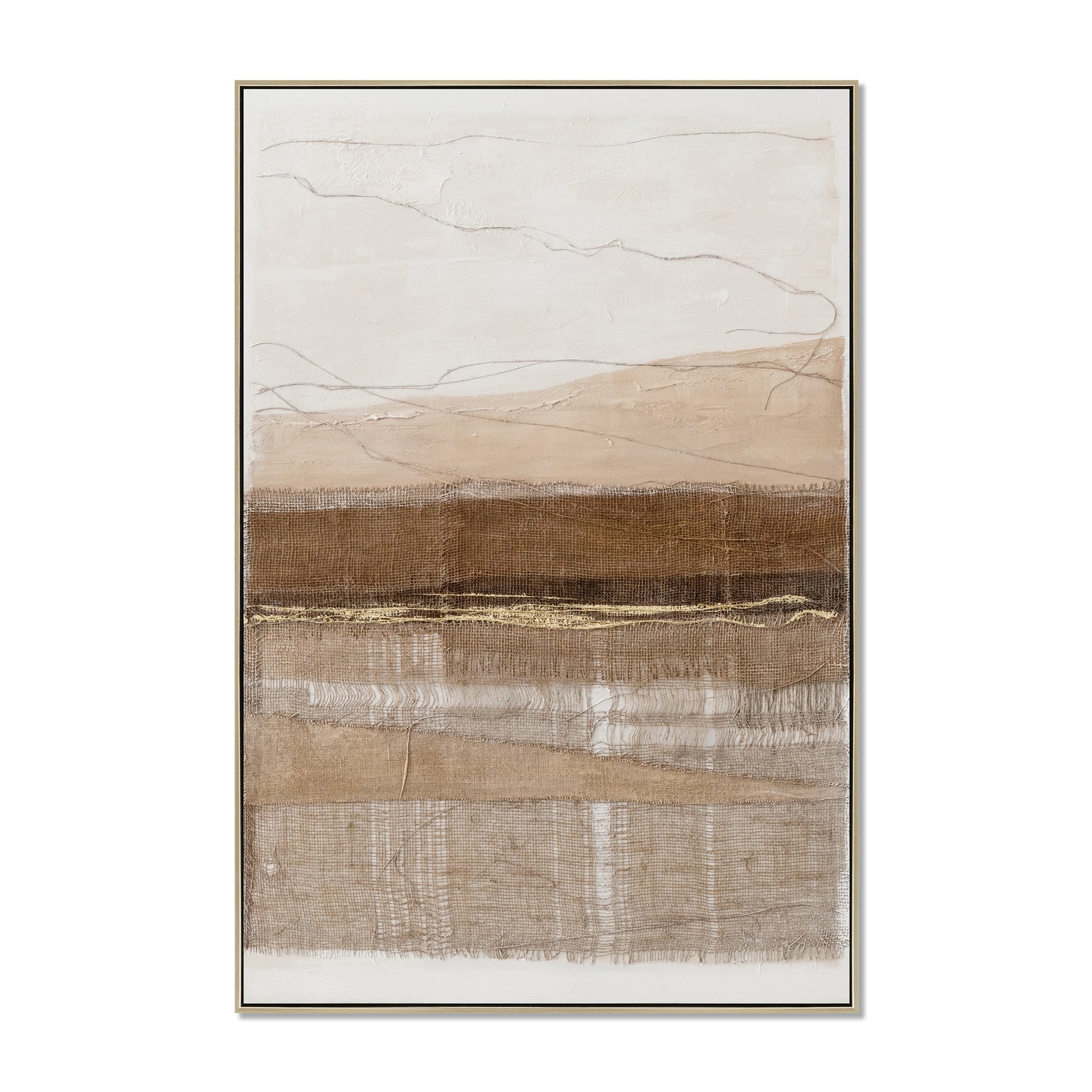 Lucerne Stillness 100 x 150cm Framed Canvas - Natural Wall Art Cloud-Core