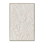 Virelle Emboss 80 x 120cm Framed Canvas - Natural Wall Art Cloud-Core