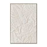 Virelle Emboss 80 x 120cm Framed Canvas - Natural Wall Art Cloud-Core