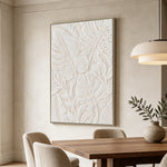 Virelle Emboss 80 x 120cm Framed Canvas - Natural Wall Art Cloud-Core